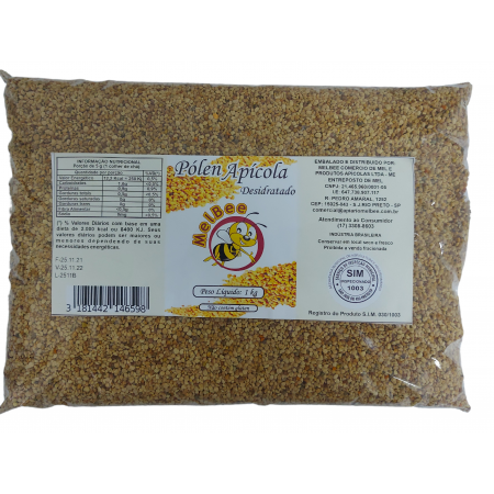 Pólen Apícola Desidratado - 1 Kg - Apiário Melbee