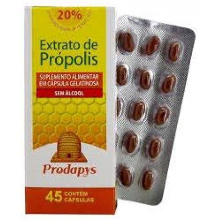 Própolis Marrom Sem Álcool com 45 cápsulas gelatinosa Prodapys